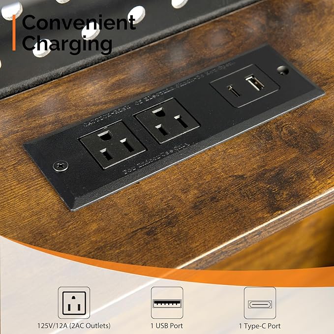 VINGLI King Size Floating Bed Frame with LED Lights and Charging Station, Cozy Hidden Storage Velvet Upholstered Headboard,No Box Spring Needed,Easy Assembly,Black