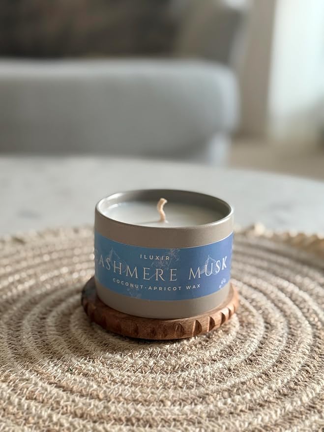 Cashmere Musk Luxury Candle – Cozy & Elegant Scent with Amber, Vetiver & Florals – Phthalate-Free, Vegan, Handcrafted, Cruelty-Free Candle for Home, Office & Gifting (5 oz.)