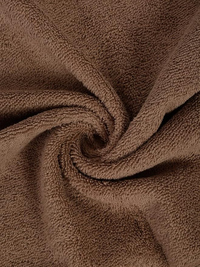 Casa Lino 4 Pack Hand Towels for Bathroom, 18"x28", 100% Cotton, Ultra Soft & Highly Absorbent, Premium Luxury Towels for Gym, Shower, Hotel, New Apartment Essentials, Brown