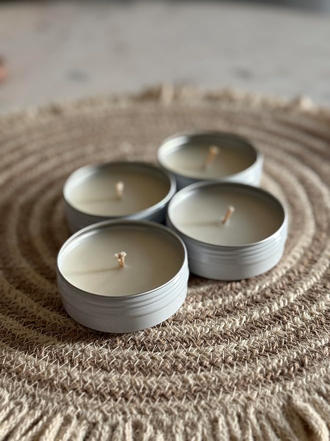 Matcha Scented Candle – Green Tea, Citrus & Sandalwood – Handcrafted, Non-Toxic, Coconut-Apricot Wax – Hand-Poured in The USA – Aromatherapy Candle Set for Relaxation (Pack of 4, 2 oz. Each)