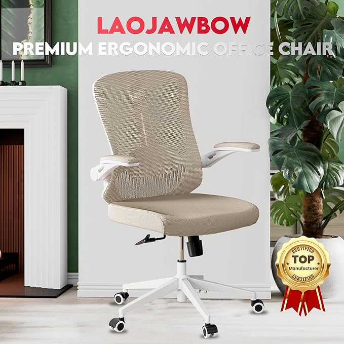 Ergonomic Office Chair - Comfy Desk Chairs with Wheels & Arms, 400LB Heavy Duty Mesh Computer Chair with Comfortable Lumbar Back Support for Home, Office, Study, Bedroom, College Dorm