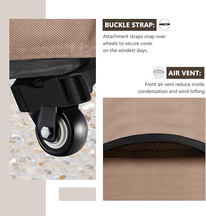 ULTCOVER Waterproof Grill Cover 64 inch, Heavy Duty BBQ Cover for 4-6 Burners Outdoor Gas Barbecue Grill