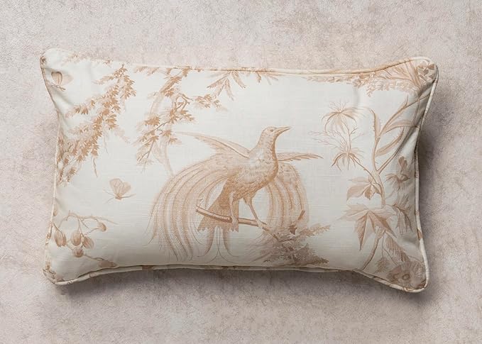 Maison d' Hermine Decorative Pillow Covers 12x20 Inch Rectangle 100% Cotton Throw Pillow Covers with Invisible Zipper for Living Room Couch, Chair, Sofas, Bedroom, Home (Paradise - Almond)