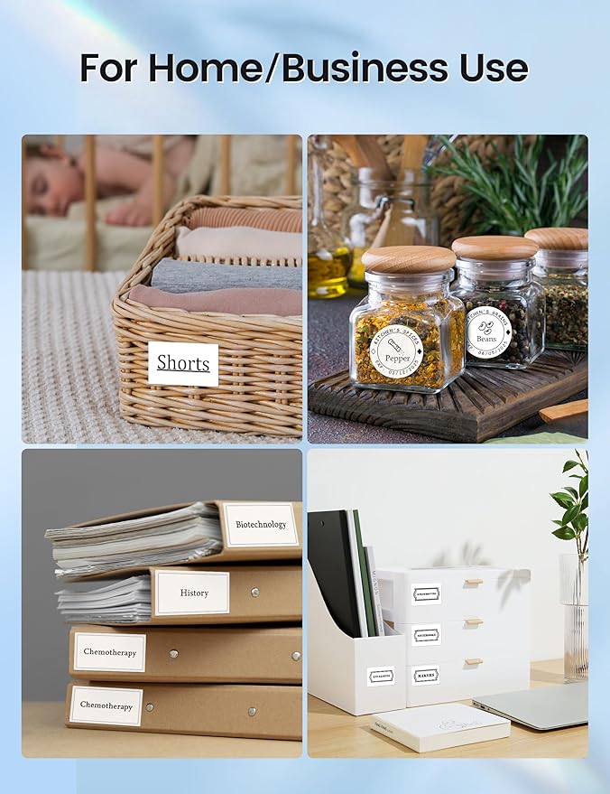 Phomemo Label Maker, M150 2 Inch Mini Label Maker Machine with Tape, Bluetooth Thermal Sticker Printer for Home, Office, School and Small Business, Comaptible with Phone & PC