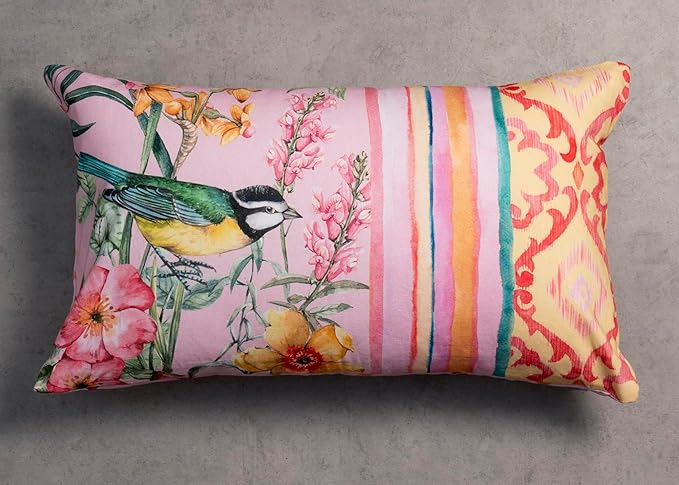 Maison d' Hermine Decorative Pillow Covers 12x20 Inch Rectangle 100% Cotton Throw Pillow Covers with Invisible Zipper for Living Room Couch, Chair, Sofas, Bedroom, Home (Hesperides - Glamour)