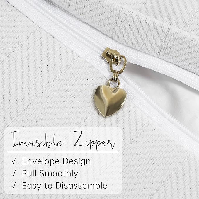 ZWJD Cream Pillow Covers 22x22 Set of 2 Chenille Throw Pillow Covers with Elegant Design Soft and Luxurious Decorative Throw Pillows for Couch, Bed, and Home Decor