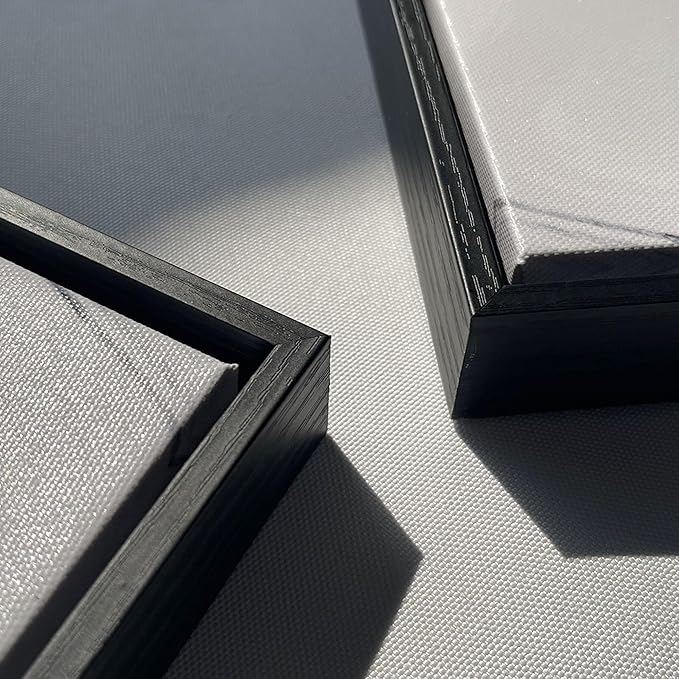 HKDGOKA Large Landscape Wall Art, Gray Blue Birch Tree Abstract Canvas Painting Picture Modern Misty Forest Artwork Framed for Living Room Bedroom Office Kitchen Home Wall Decor 71"x32"