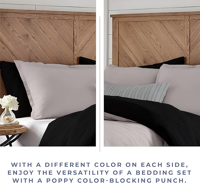Kotton Culture 120"x98" 3 Pc Oversized King Duvet Cover Set 100% Egyptian Cotton - 600 TC Comforter Cover, Zipper Closure & Corner Ties - Fits Large King Inserts (Oversized King,Night's Shadow)
