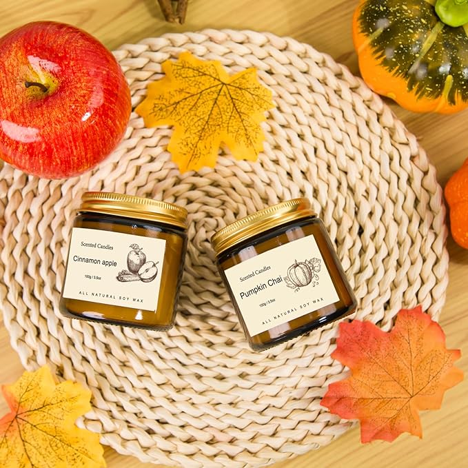 Fall Candles Gift Set,6 Pack Scented Candles for Home, Aromatherapy Gifts for Women Men, Fall Winter Holiday Natural Soy Candles Set for Birthday, Mother's Valentines Day Gifts for Her