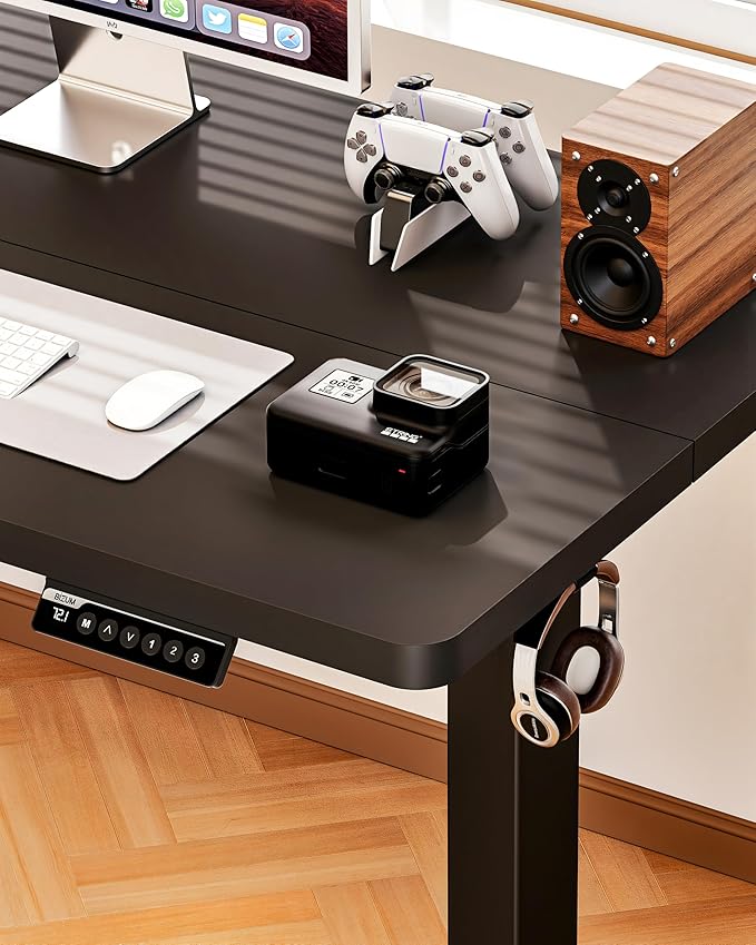 Standing Desk Electric Adjustable Computer Desk-Stand up Desk Office Gaming Home Office Memory Desks 48x24 inches Black