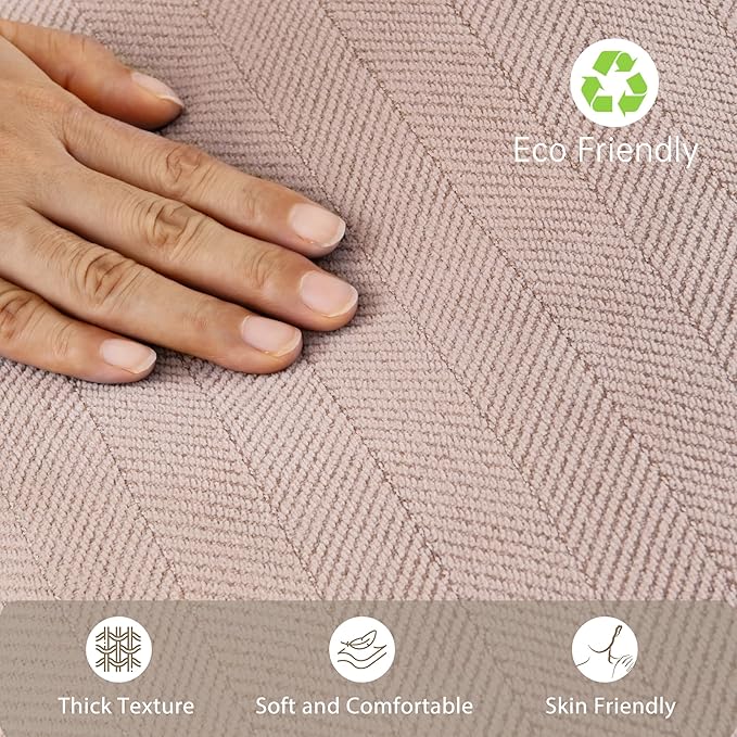 ZWJD Dusty Pink Pillow Covers 20x20 Set of 2 Chenille Throw Pillow Covers with Elegant Design Soft and Luxurious Decorative Throw Pillows for Couch, Bed, and Home Decor