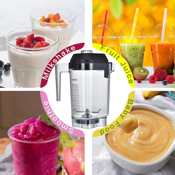 48oz Advance Container Replacement for Vitamix Commercial Blender,48 oz Pitcher Replacement for Vitamix,Fit for The Quiet One VM0145, Touch & Go and Drink Machine Advance Commercial Blender Series