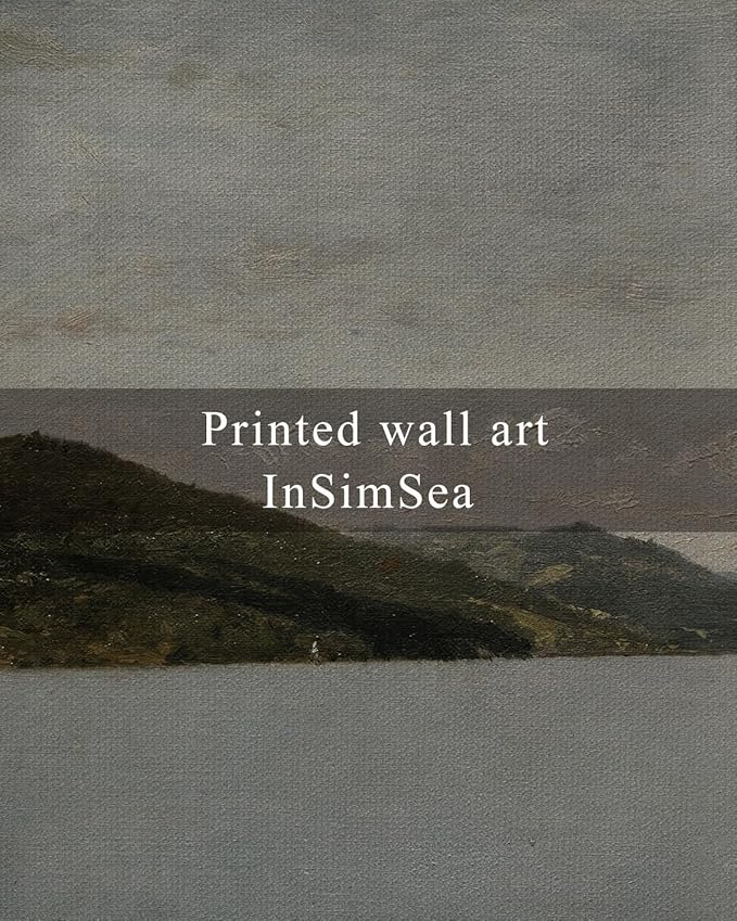 InSimSea Framed Canvas Wall Art Vintage Decor, Classical Landscape Paintings Artwork, Large Prints, Vintage Nature Decor, Retro Wall Decoration for Bedroom Living Room Bathroom, 20"x30"