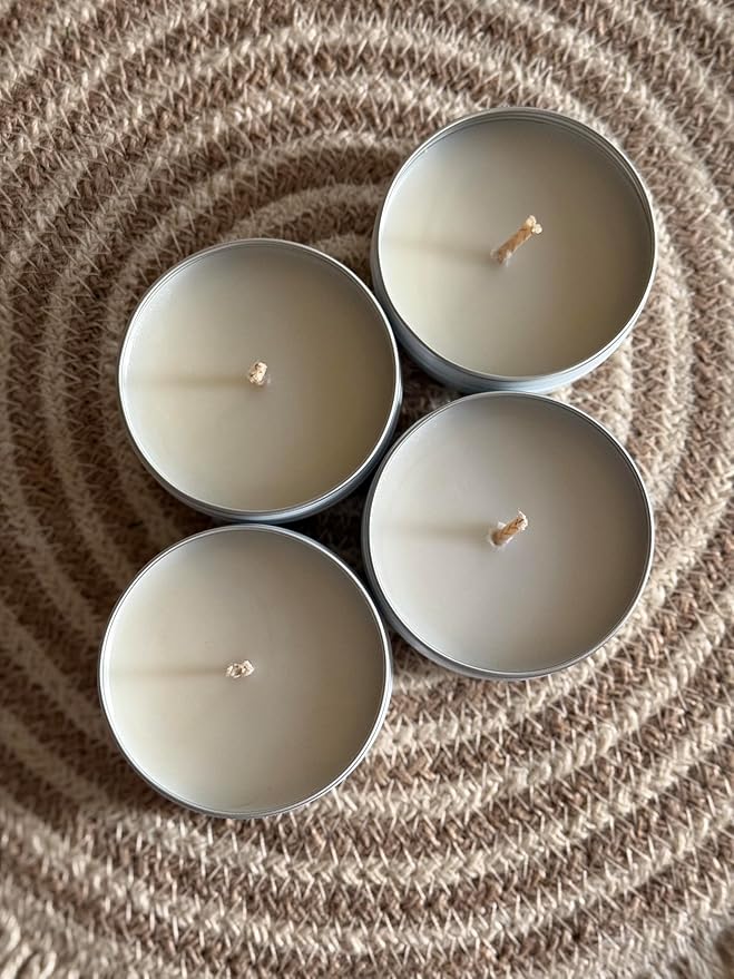Matcha Scented Candle – Green Tea, Citrus & Sandalwood – Handcrafted, Non-Toxic, Coconut-Apricot Wax – Hand-Poured in The USA – Aromatherapy Candle Set for Relaxation (Pack of 4, 2 oz. Each)
