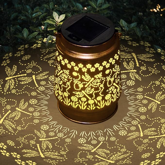 Styleonme Dragonfly Lover Solar Light, Mother's Day Lantern Gift for Mom Grandma Women Sister, Hanging Image Dragonflys Lanterns, Yard Corridor Garden Decor, Thanksgiving Day, Birthday Gifts