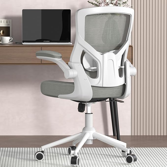 Office Chair, High Back Desk Chair Adjustable Height and Ergonomic Design Home Office Computer Chair Executive Lumbar Support Padded Flip-up Armrest Swivel Task Chair