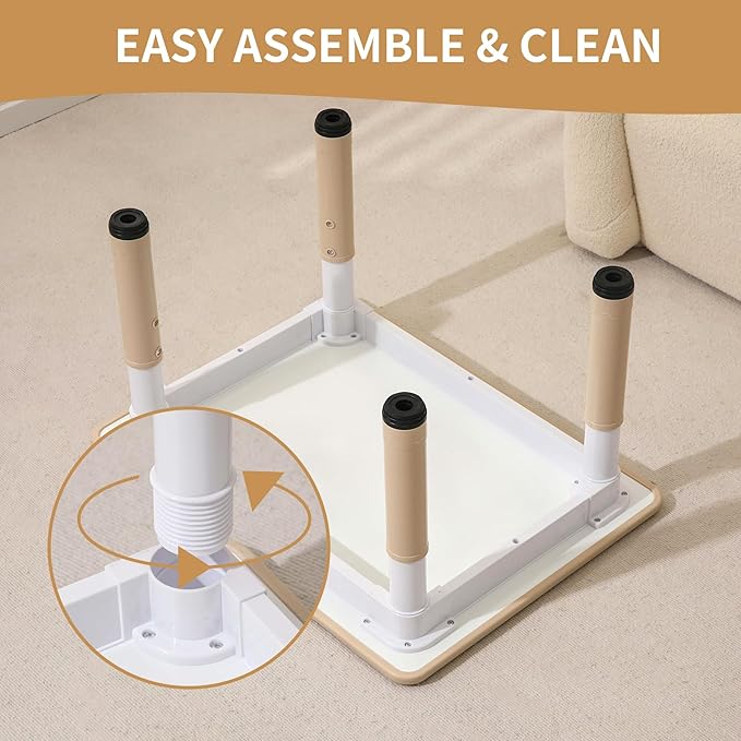 Toddler Table and 2 Chairs, Height-Adjustable Kids Table and Chairs Set, 31.5''L x 23.6''W Children Activity Table for Boys and Girls Aged 3-8