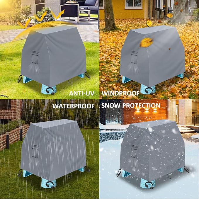 Kovshuiwe Kids Water Table Cover for Step2 Rain Showers Splash Pond Water Table - 420D Waterproof, Dust Proof, Anti-UV Outdoor Toys Cover