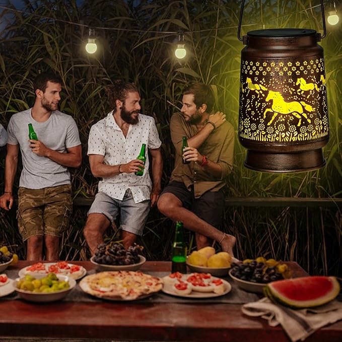 Horse Lover Solar Light Gift for Mom Grandma Women Sister, Hanging Image Horse Lights, Yard Corridor Garden Decor, Mother's Day Horse Gifts, Thanksgiving Day, Christmas Day, Birthday