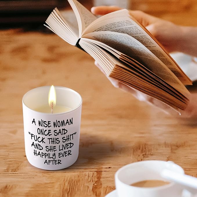 Birthday Candles Gifts for Women Funny Unique Sister Best Friend Her Wife Girlfriend Gifts for Mothers Day A Wise Woman Once Said F This Lavender Scented Soy Candle