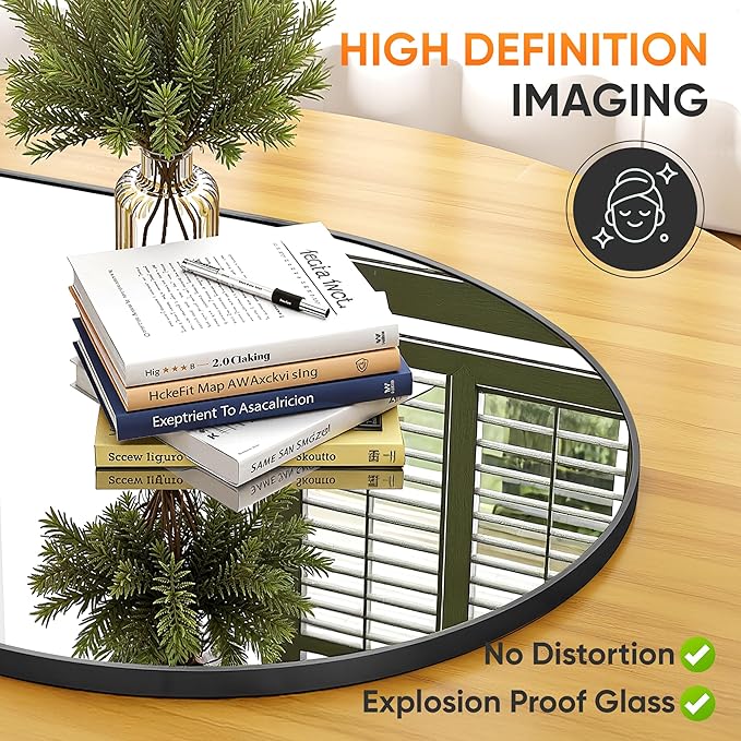 Suidia Full Length Mirror, 71"x26" Floor Standing Mirror Freestanding, Full Body Mirrors with Stand for Bedroom, Hanging Mounted for Living Room Cloakroom, Black, Arched Style