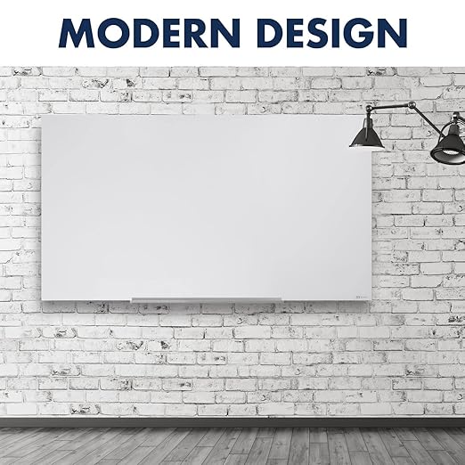 Quartet Glass Whiteboard, Magnetic Dry Erase Board, Wall Mounted Whiteboard for Office, School and Home, 48" W x 48" H, White (Q25F02IMW)