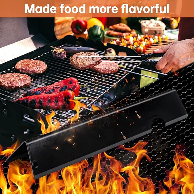 Porcelain-Enameled Grill Flavorizer Bar Heat Plates with 2 Pack Stainless Steel Cooking Grates Grill Replacement Parts for Weber Genesis II 300 Series E-310 E-315 E-330 E-335 S-310 S-335