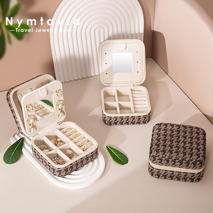 Snake Print Jewelry Box, Animal Print Travel Jewelry Bag for Women Girl, Trinket Box Organizer, Trendy Birthday Gradution Gift, Luxury