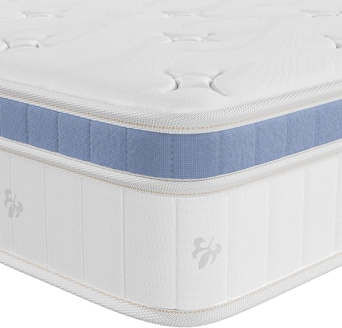 Yaak Twin Mattress 12 Inch, Hybrid Mattress in a Box Twin Size, Individual Pocket Spring Single Bed with Breathable Memory Foam, Pressure Relief, Medium Firm for Teenages and Kids