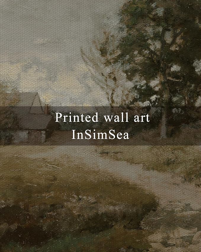 InSimSea Framed Canvas Wall Art, Vintage Countryside Landscape Farmhouse Decor, Large Wall Art for Living Room, French Country Decor Wall Prints, 20"x30"