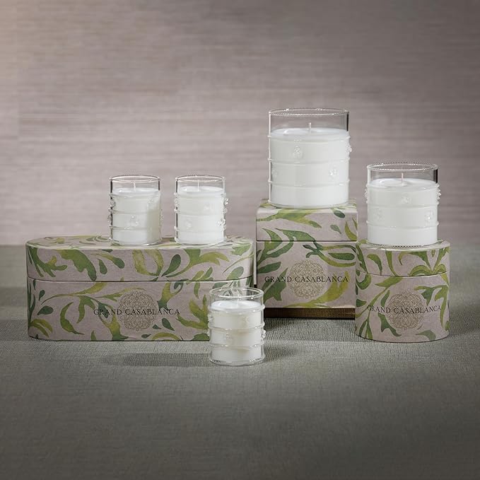 Zodax Grand Casablanca Glass Jar Scented Candle for Home Decor - Single-Wick Candle Ideal for Kitchen and Bathroom - Makes a Great Gift for Women and Men - Neroli Absolute - 12 Oz.