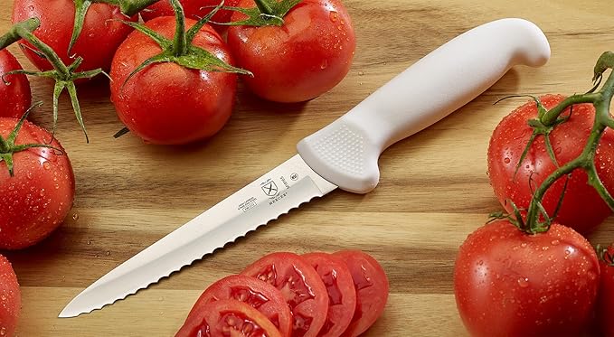 Mercer Culinary Ultimate White 5" Wavy Edge Utility Knife