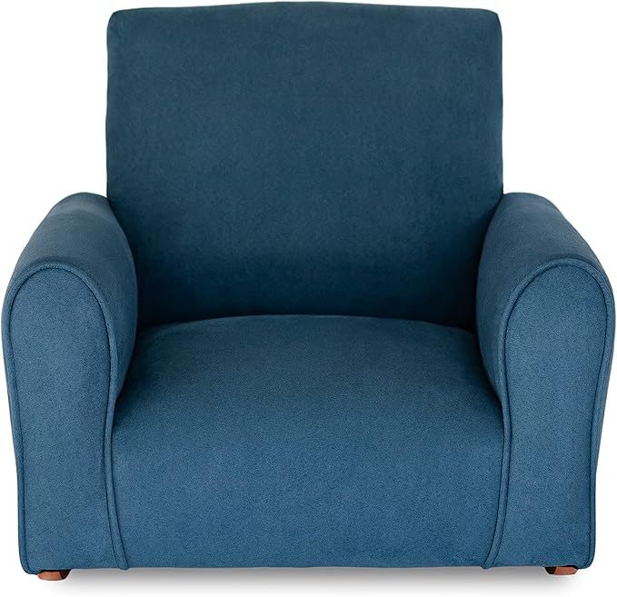 Kid Rocking Chair for Toddlers, Child Chair for Little Kids, Upholstered Toddler Armchair for Children, Comfy and Cute Little Kid Chairs (Rockers, Navy)