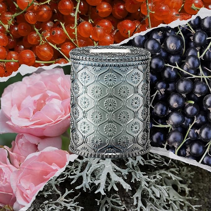 LA JOLIE MUSE Berry Candle, Hey Baies Fruit Scented Candle Gifts, Natural Soy Candles, Spring Summer Candles for Home Scented, 6 oz 40 Hours Burn