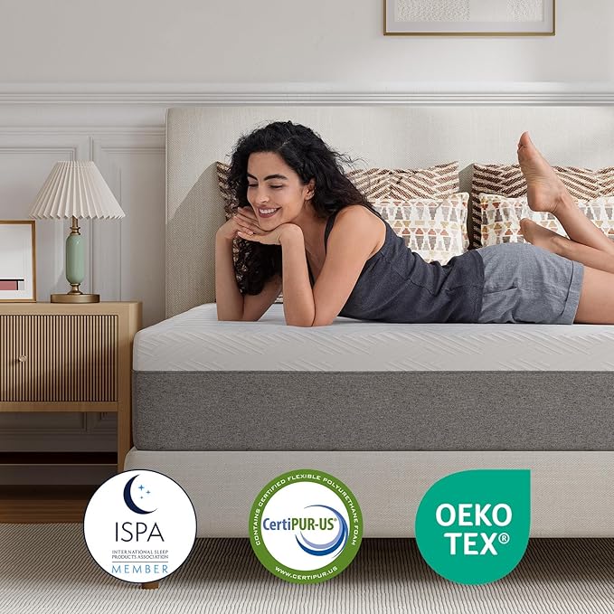 Novilla 10 Inch Twin XL Mattress, Gel Memory Foam Mattress Twin XL Size in a Box with Comfort Foam for Back Pain Relief & Body Support & Cool Night Sleep, CertiPUR-US Certified