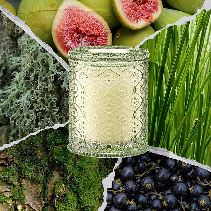 LA JOLIE MUSE Kyoto Vine & Moss Scented Candles, Vine Candles for Home Scented, Natural Soy Wax Candle, Candles Gifts for Women, 6 oz 40 Hours Burn