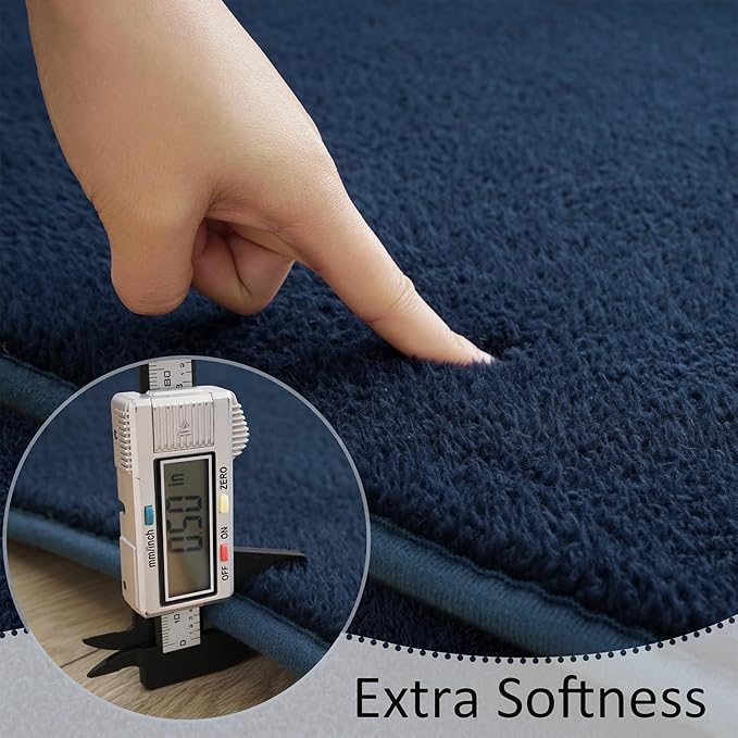 Soft Rugs for Living Room 4x6 Navy Blue, Minimalist Area Rug for Bedroom Nursery Dining Table Dorm, Throw Rugs for Men Boys Girls Kids Room Indoor Floor Carpets