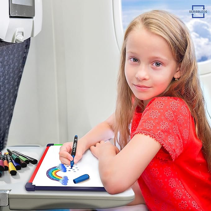 10 Travel Size Art Coloring White Board & Eraser Car Airplane Travel Essentials Kids Travel Accessories 9x12 Travel Games for Kids Travel Toys for Toddlers 3+ Plane Travel Game for Kids Ages 4-8 & Up
