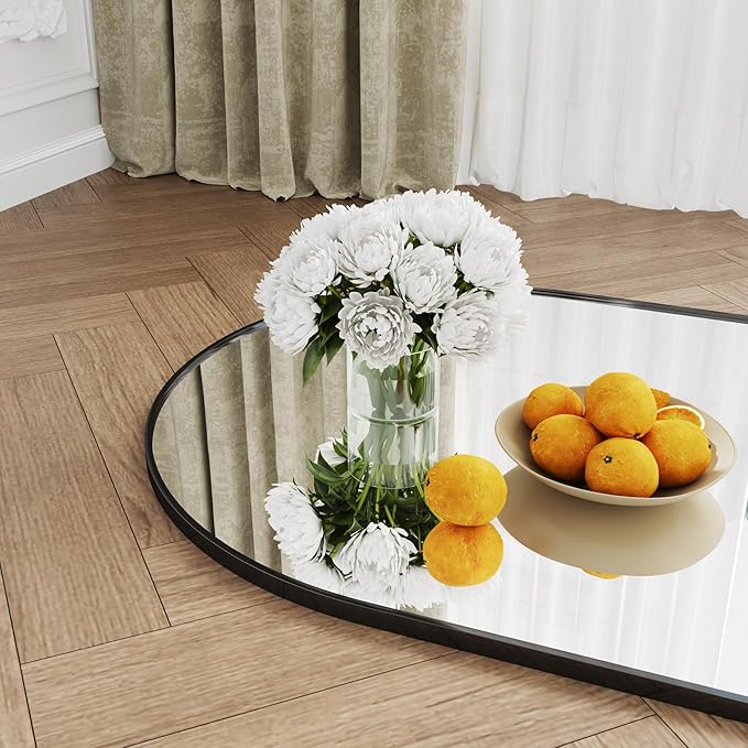 Wall Mirror Full Length 18"x58",Arched Floor Mirror,Full Length Wall Mirrors,Arched Wall Mirrors,Full Body Mirror,Black Frame
