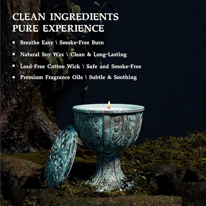 Oud Wood Scented Candles Set for Home, Natural Soy Wax Candle Gift, Non-Toxic Candle Scents, Luxury Candles Aromatherapy for Stress Relief, Highly Scented, Gifts for Women and Men