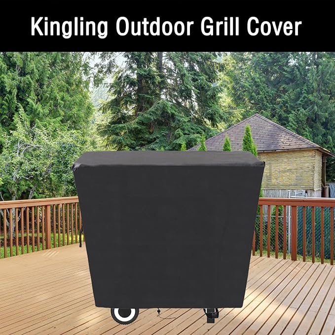 Kingling Grill Cover Fits for Captiva Designs 2-Burner Propane Gas Grill, Waterproof Heavy Duty Barbecue Griddle Cover - 37''x20''x35''