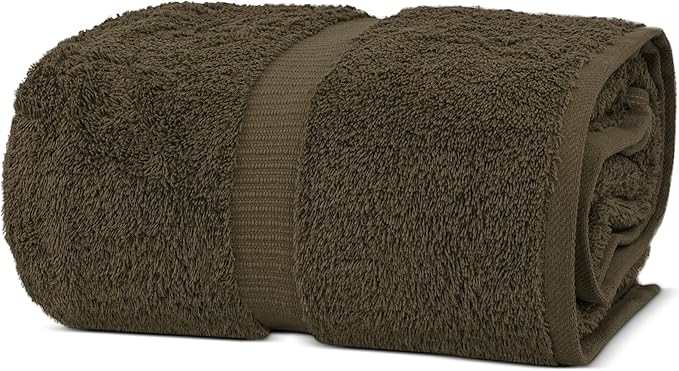 Chakir Turkish Linens 100% Cotton Premium Turkish Towels for Bathroom | 35'' x 70'' (1-Piece Bath Sheet, Cocoa)