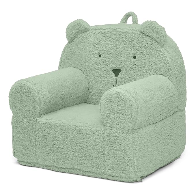 Delta Children babyGap Sherpa Bear Chair - Greenguard Gold Certified, Sage