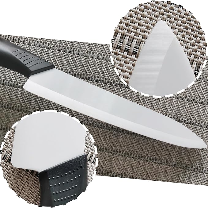 Ceramic Knife - 7 inch Chef's Knife - Light, Precise, Sharp Ceramic Kitchen Knife with Sheath Cover