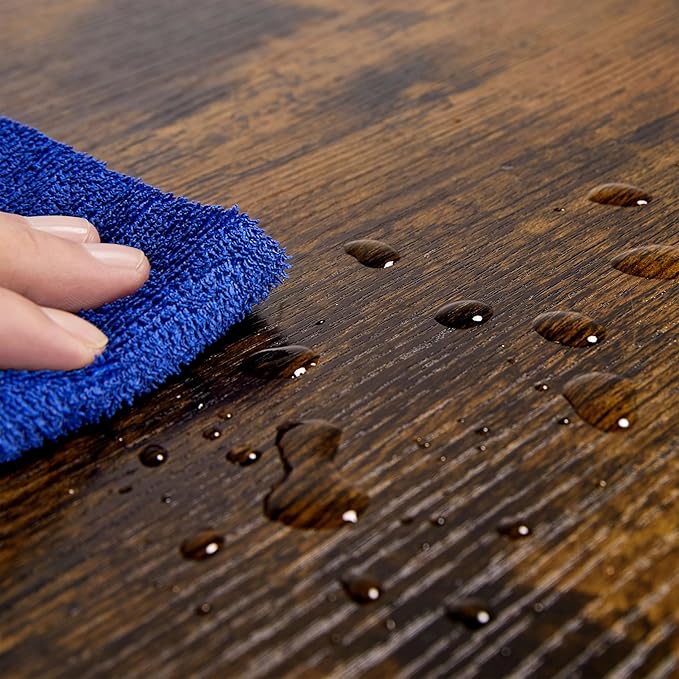 Yaheetech 7-Tier Open Bookcase and Bookshelf, Modern Simple Floor Standing Display Storage Shelves with Top Open Compartment for Home Office, Living Room, Bed Room - Rustic Brown