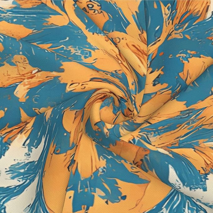 Blue Orange Boho Pillow Covers 16x16 Inch Set of 2 Ethnic Carpet Pattern Floral Outdoor Decorative Throw Pillows Fall Vintage Cushion Covers for Sofa Bed Couch Living Room Decor