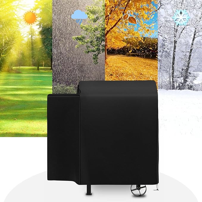 Grill Cover for Pit Boss 700FB,Lexington 500,Lexington 540,Classic 700,Pro 600,Z Grill 550B Wood Pellet Grill,Outdoor Heavy Duty 600D Waterproof BBQ Pitboss Smoker Cover for PB500LX1 73700 Grill,Black