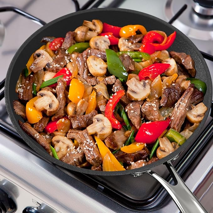 imarku Non Stick Frying Pans - 8 inch Frying Pan Nonstick Small Skillet, Egg Pan Omelette with Cool Stainless Steel Handle, Dishwasher Safe for Cooking, Best Gifts