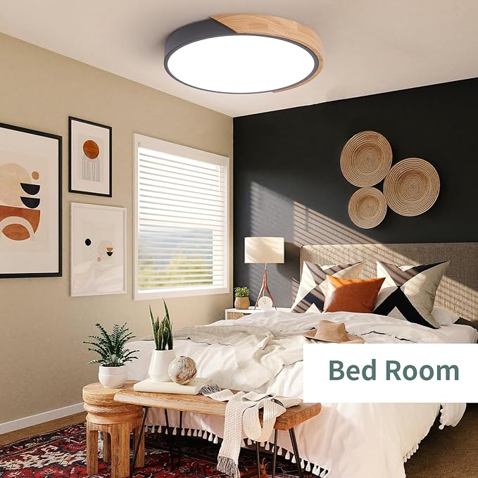 LED Flush Mount Ceiling Light Fixture 16 inch,36W Kitchen Light Fixtures Ceiling Mount 5CCT, Dimmable Close to Ceiling Light for Bedroom, Bathroom, Living Room