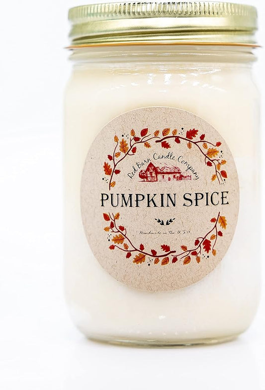 Pumpkin Spice Aromatherapy Candle 12 oz | 100% All-Natural Soy Wax & Essential Oil Infused | 60+ Hour Burn Time | Pet Safe + Smoke Odor Eliminating | Handmade in U.S.A. | Non-Toxic Candles